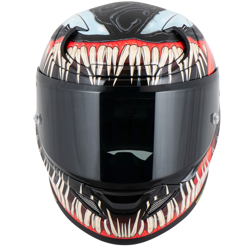 HJC RPHA 12 Venom 3 Marvel Integralhelm für Motorräder, Schwarz-Rot