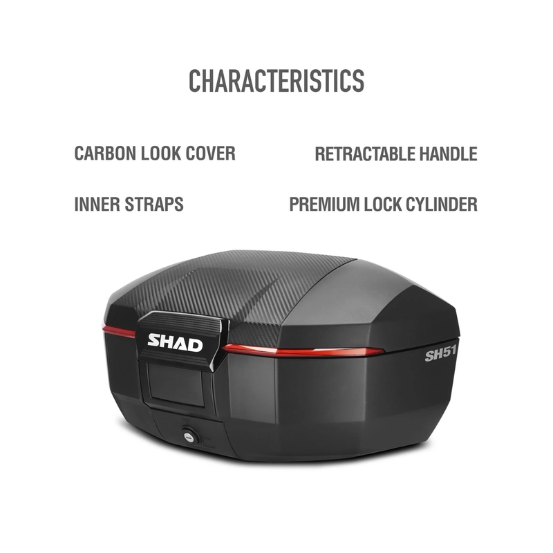 Top case SHAD SH51 Carbon