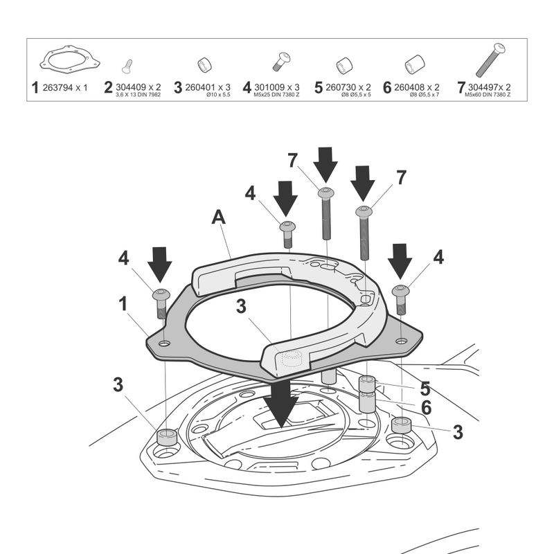 Click system fitting kit SHAD