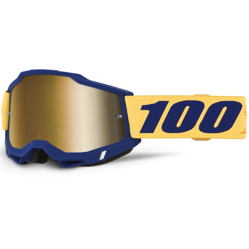 Motocross-Brille 100% ACCURI 2 Desoto mit goldenem Plexiglas