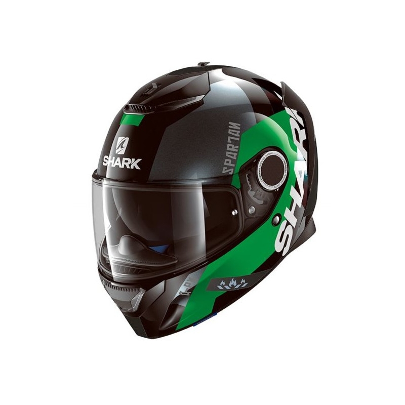 Integralhelm SHARK SPARTAN Apics schwarz-grau-grün Ausverkauf