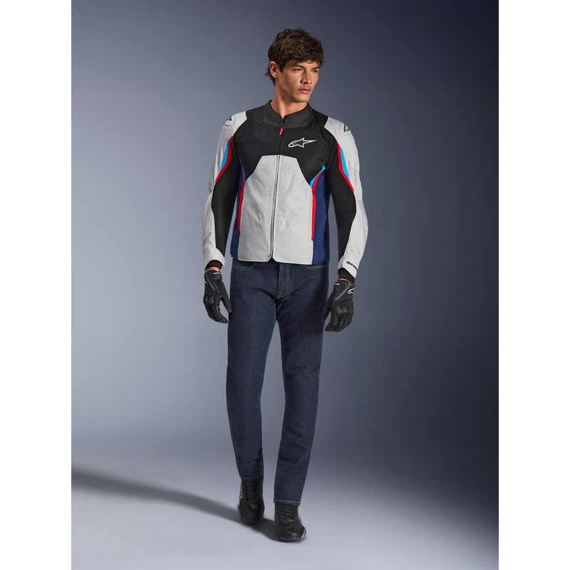 Alpinestars AST V3 Air Motorradjacke weiß-blau-rot-schwarz