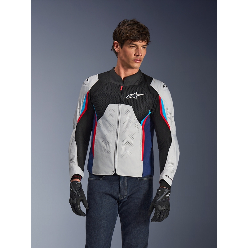 Alpinestars AST V3 Air Motorradjacke weiß-blau-rot-schwarz