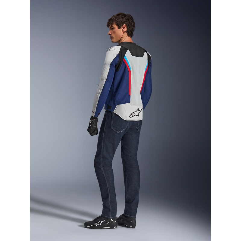 Alpinestars AST V3 Air Motorradjacke weiß-blau-rot-schwarz