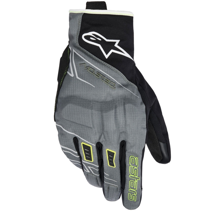 Alpinestars MOBLAST WASSERDICHTE Motorradhandschuhe grau-schwarz-fluoreszierend gelb-weiß