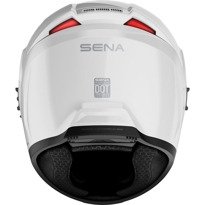 Integralhelm mit Headset SENA Phantom ANC, glänzend weiß