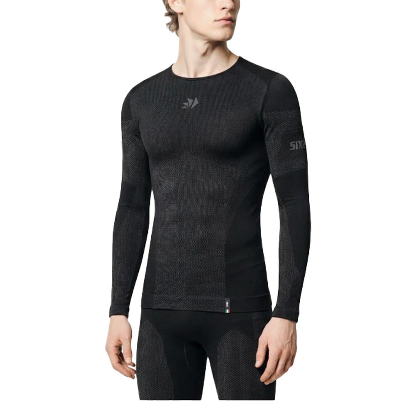Funktionelles Langarm-T-Shirt SIXS BT TS2L V2 schwarz-dunkelgrau