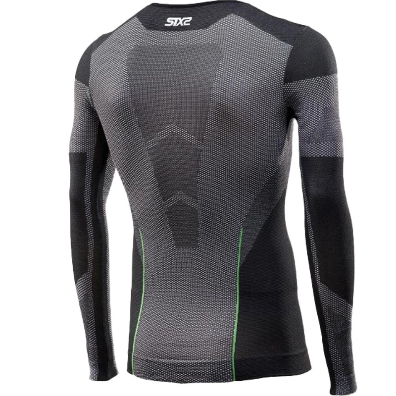 Funktionelles Langarm-T-Shirt SIXS BT TS2L V2 schwarz Carbon
