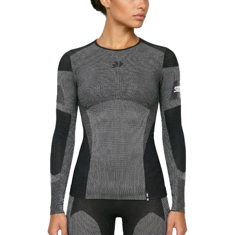 Funktionelles Langarm-T-Shirt SIXS BT TS2L V2 schwarz Carbon