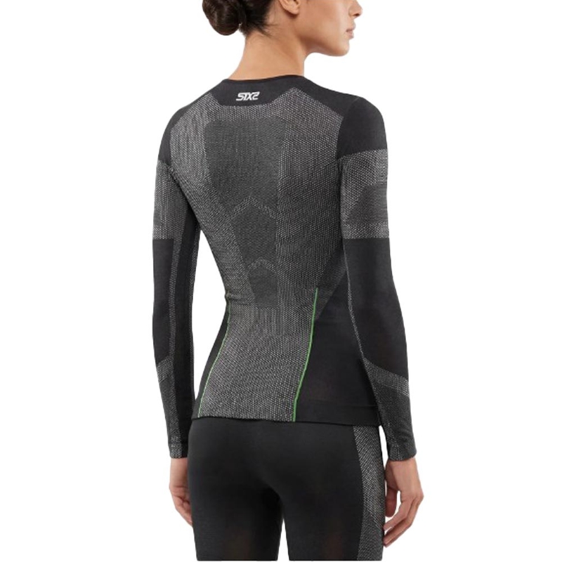 Funktionelles Langarm-T-Shirt SIXS BT TS2L V2 schwarz Carbon