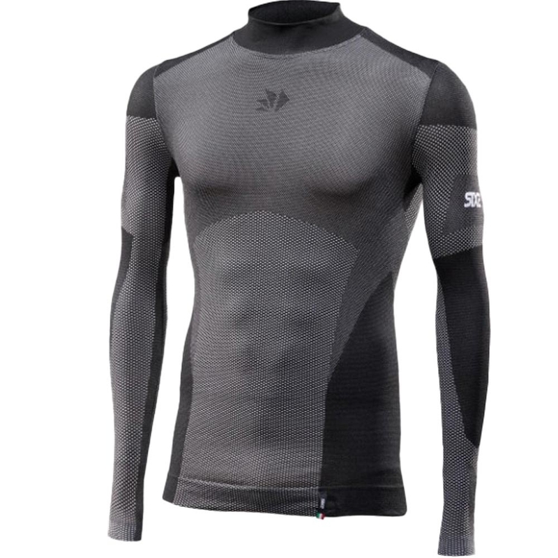 Funktionelles Langarm-T-Shirt SIXS BT TS3L V2 schwarz Carbon