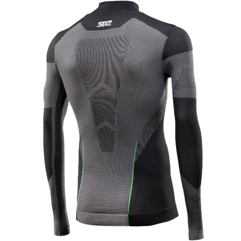 Funktionelles Langarm-T-Shirt SIXS BT TS3L V2 schwarz Carbon