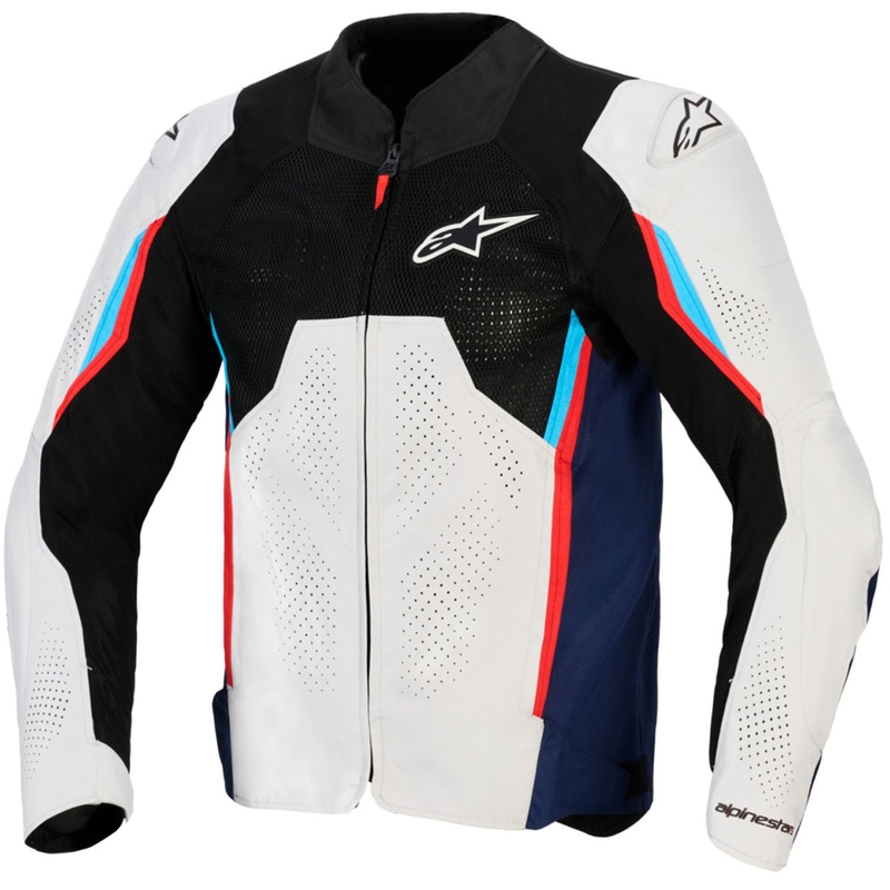 Alpinestars AST V3 Air Motorradjacke weiß-blau-rot-schwarz