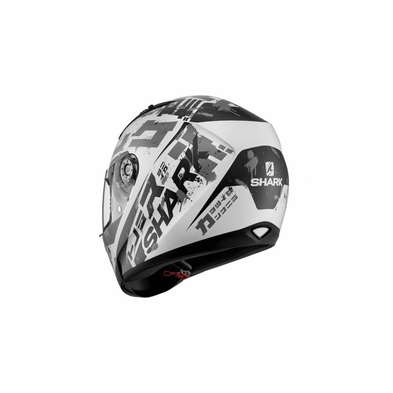 Integralhelm SHARK RIDILL Kengal Mat schwarz-weiß-silber