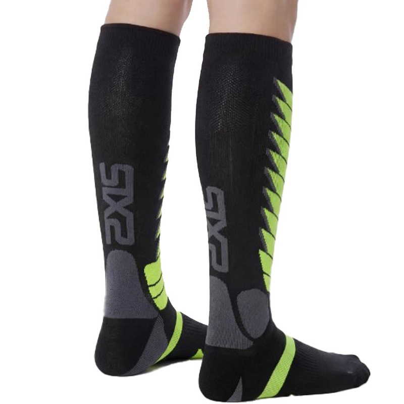 Funktionelle Kniestrümpfe SIXS SPEED V3 schwarz-grün