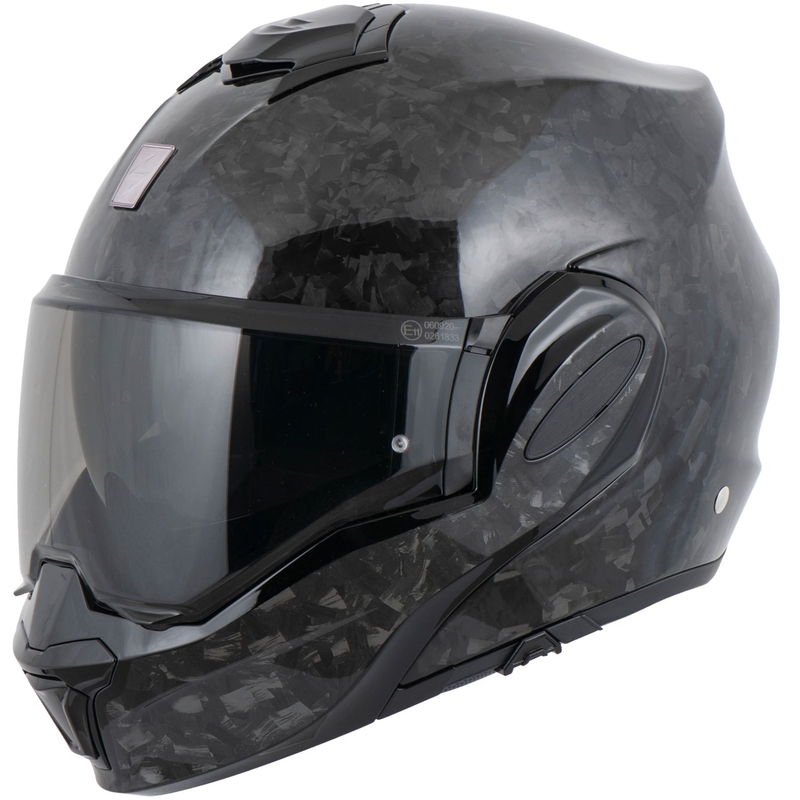 Scorpion EXO-TECH EVO ONYX CARBON Solid Klapphelm für Motorräder, schwarz
