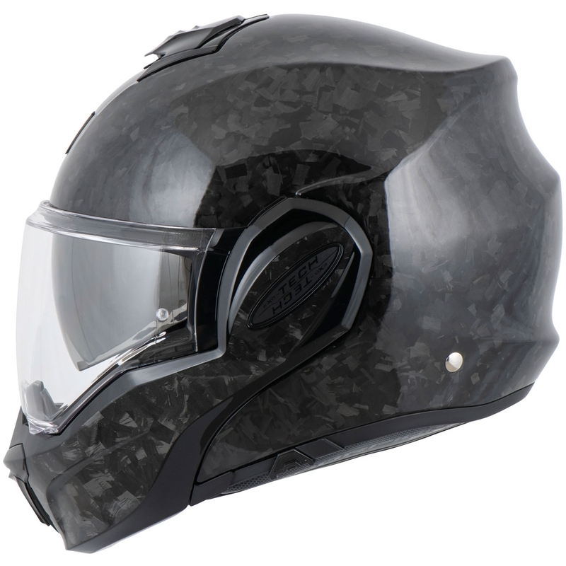 Scorpion EXO-TECH EVO ONYX CARBON Solid Klapphelm für Motorräder, schwarz