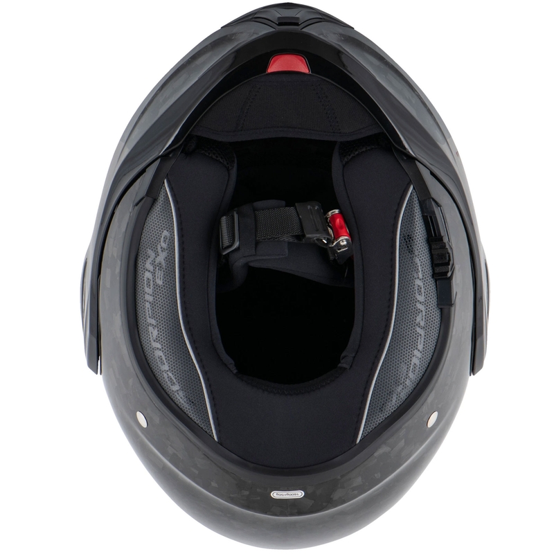 Scorpion EXO-TECH EVO ONYX CARBON Solid Klapphelm für Motorräder, schwarz