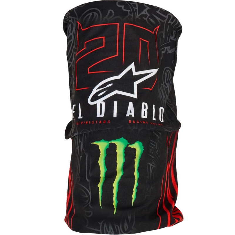 Alpinestars FQ20 Monster Collection Nackenwärmer Schwarz-Fluorot-Blau-Grün