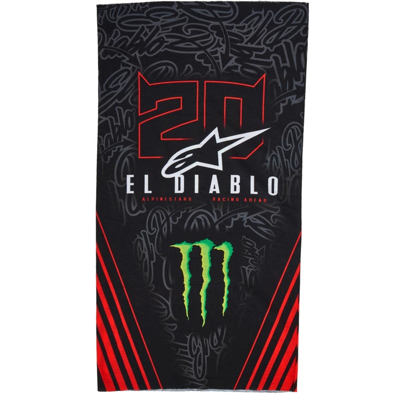 Alpinestars FQ20 Monster Collection Nackenwärmer Schwarz-Fluorot-Blau-Grün