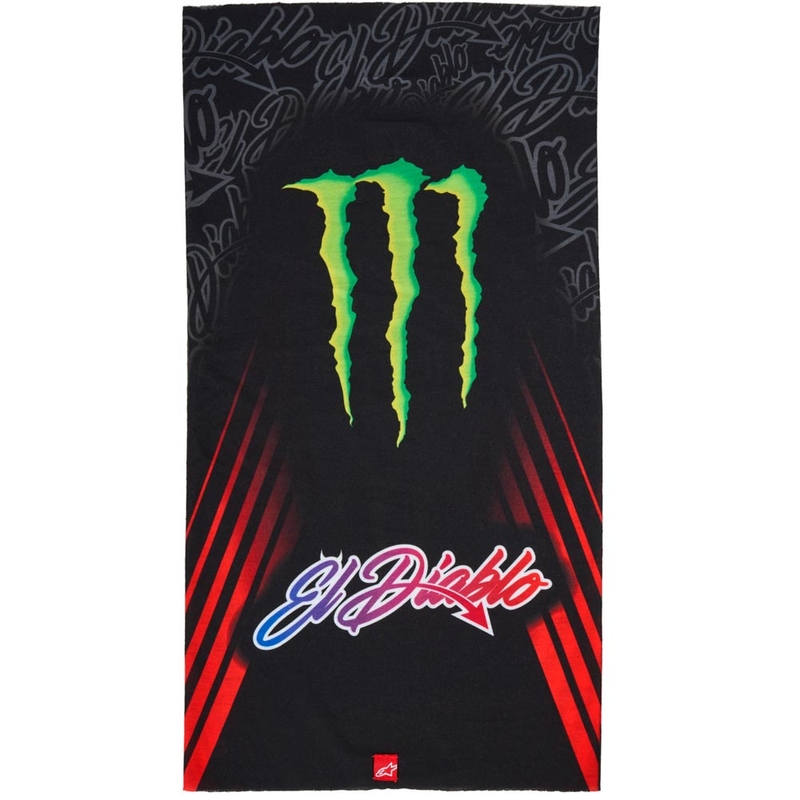 Alpinestars FQ20 Monster Collection Nackenwärmer Schwarz-Fluorot-Blau-Grün
