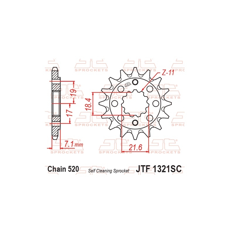 Ritzel JT 13T, 520 Self Cleaning Lightweight
