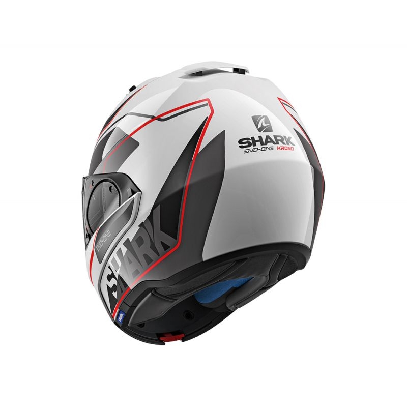 Klapphelm SHARK EVO-ONE 2 Krono weiß-schwarz-rot