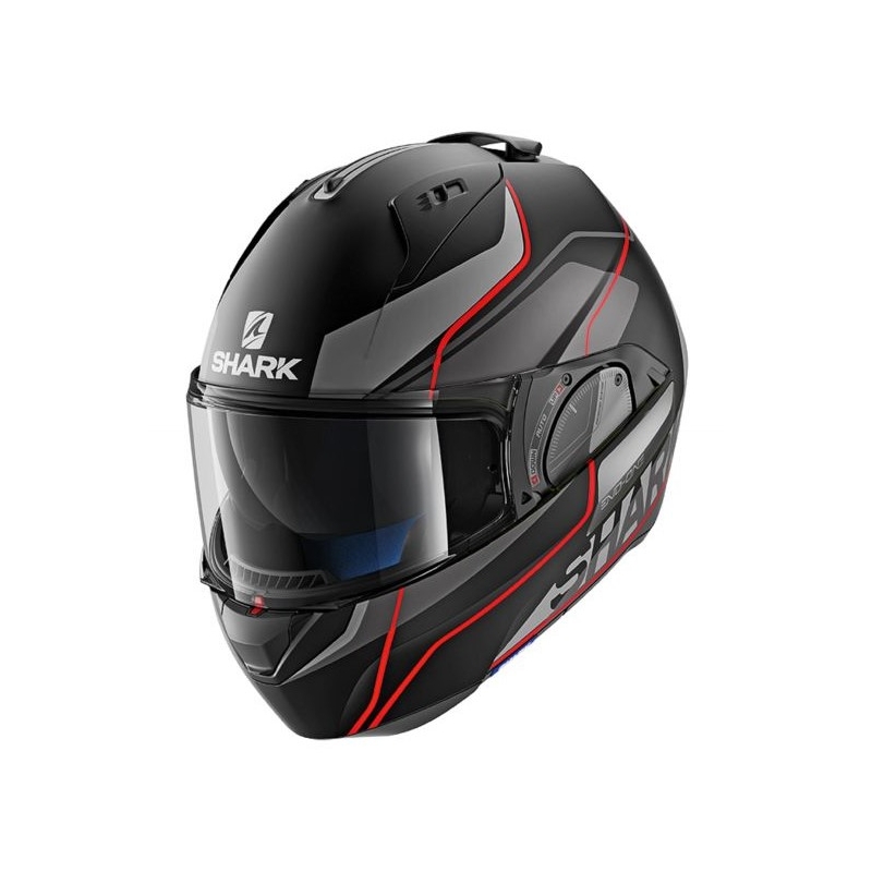Klapphelm SHARK EVO-ONE 2 Krono Mat schwarz-grau-rot Ausverkauf