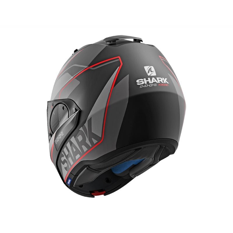 Klapphelm SHARK EVO-ONE 2 Krono Mat schwarz-grau-rot Ausverkauf