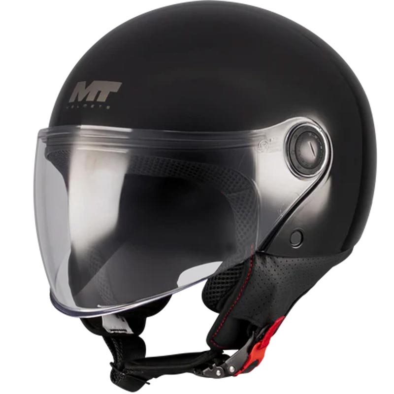 Offener Motorradhelm MT Street S Pure A1 schwarz