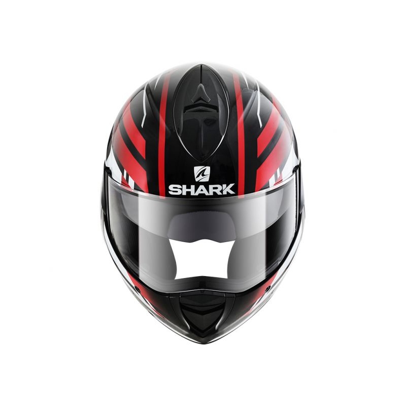 SHARK EVOLINE 3 Corvus schwarz-weiß-roter Kipphelm