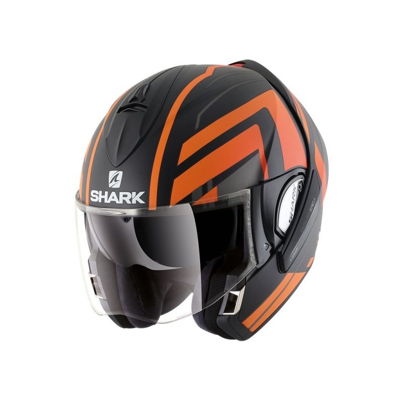 SHARK EVOLINE 3 Corvus Mat schwarz-grau-orange Kipphelm