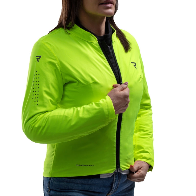 Damen-Motorradjacke Rebelhorn Swift, hellgrau-fluoreszierend gelb