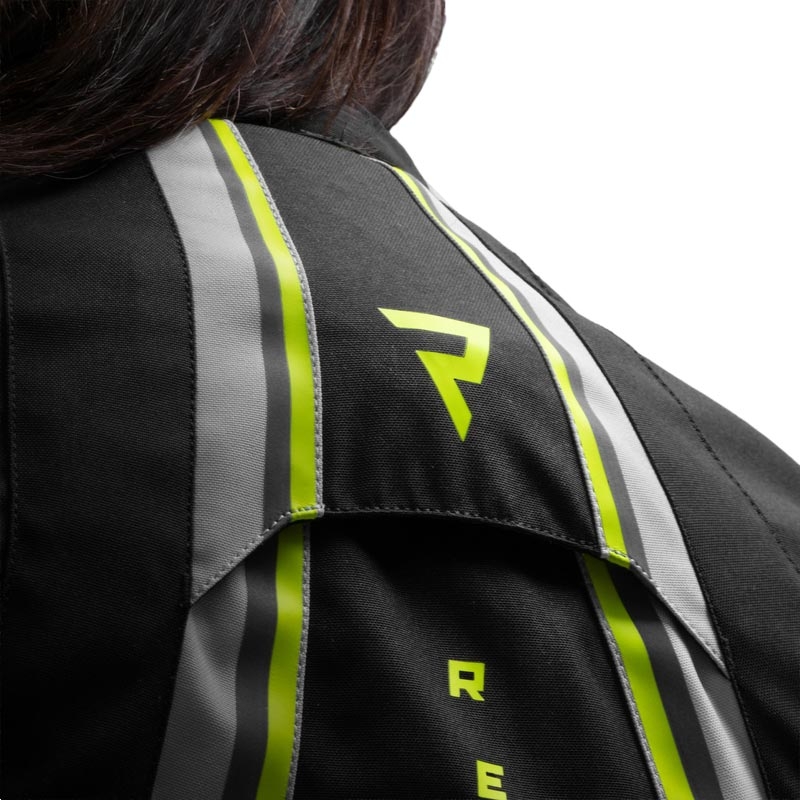 Damen-Motorradjacke Rebelhorn Swift, hellgrau-fluoreszierend gelb