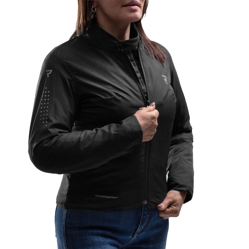 Damen-Motorradjacke Rebelhorn Swift schwarz-grau-rosa
