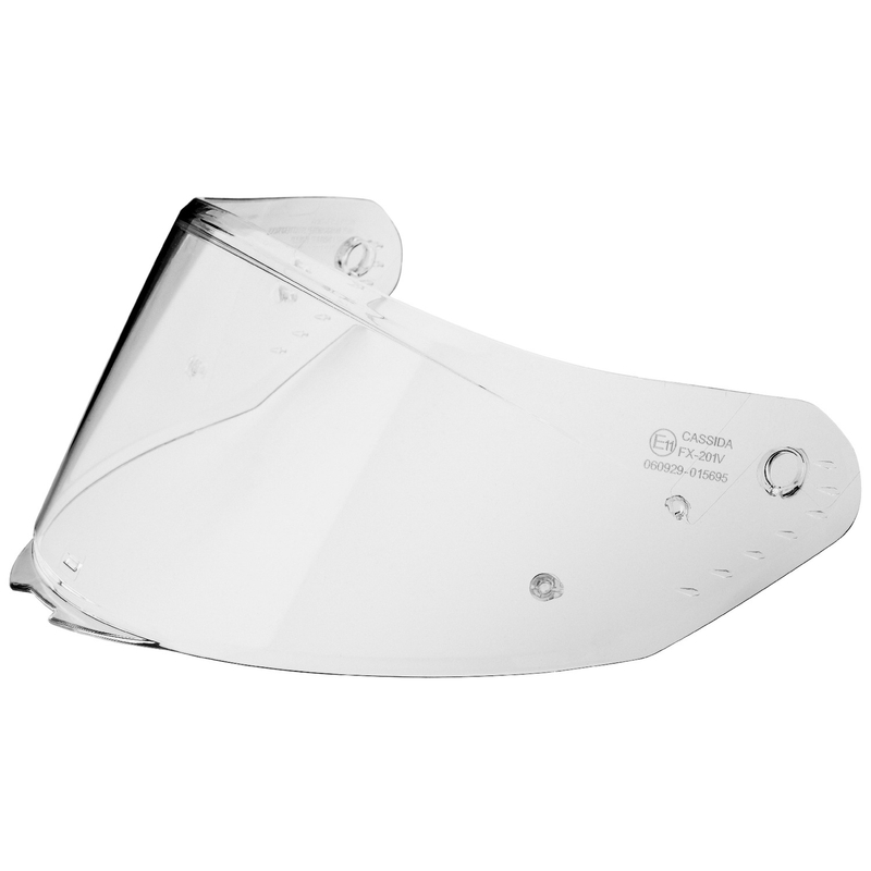 Visier für Cassida AERO Helme mit Pinlock-Vorbereitung, klar
