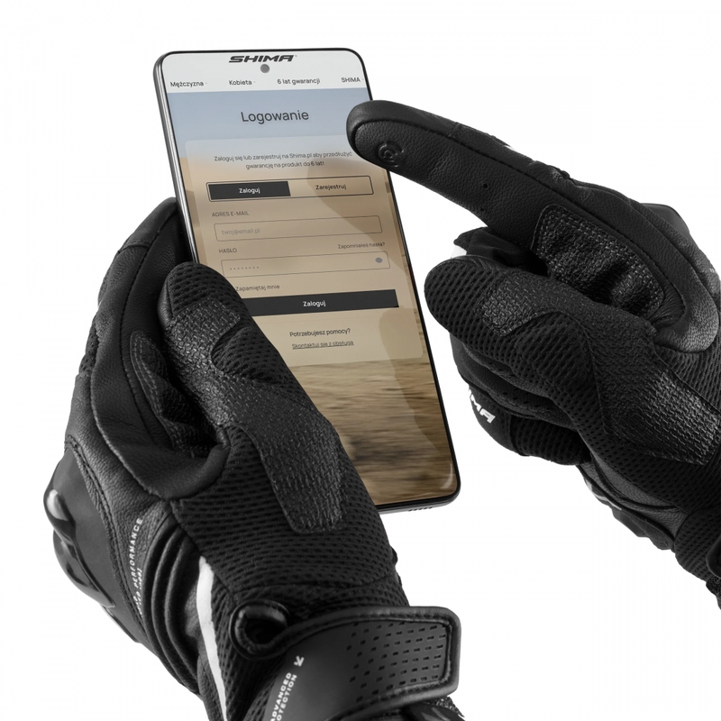 Damen-Motorradhandschuhe Shima Spark 3.0 schwarz-weiß