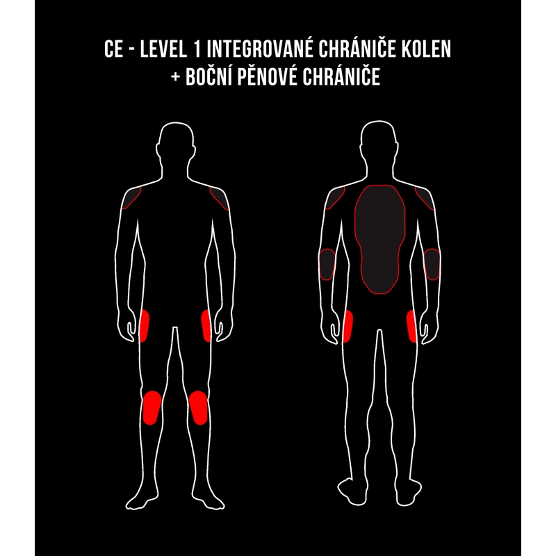 Damen RSA Racer 2 kurze Motorradhose schwarz - Qualität II