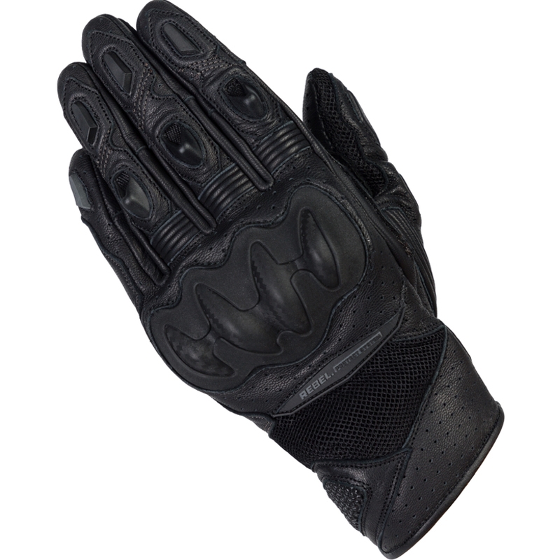 Rebelhorn Flux II Damen-Motorradhandschuhe Schwarz