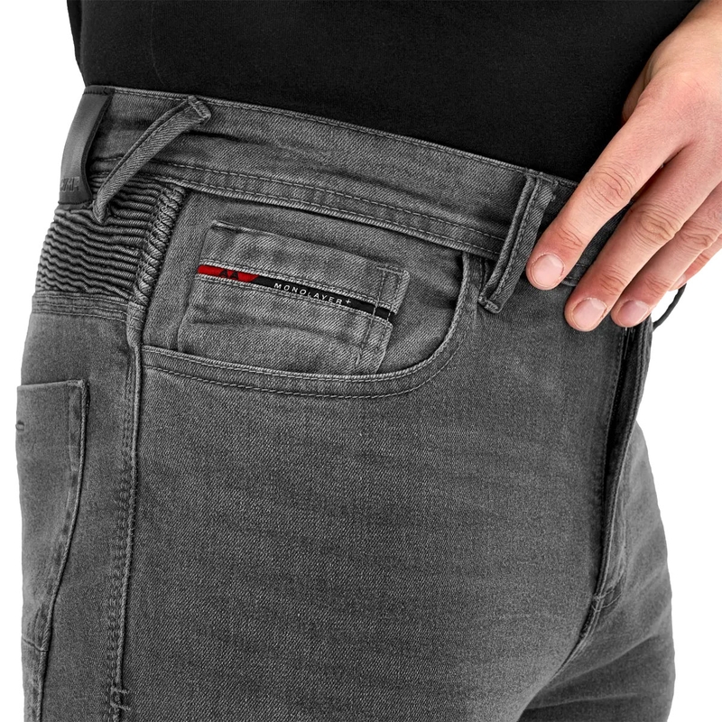 Shima Zenith graue verlängerte Motorradjeans
