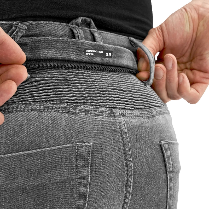 Shima Zenith graue verlängerte Motorradjeans