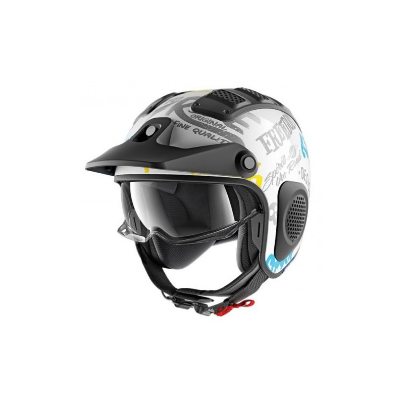 Offener Helm SHARK X-DRAK Freestyle weiß-blau-gelb