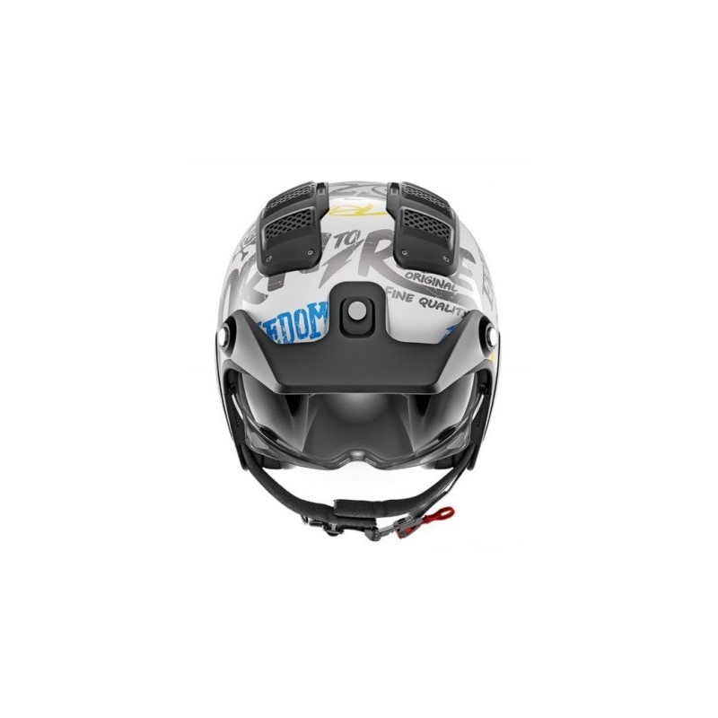Offener Helm SHARK X-DRAK Freestyle weiß-blau-gelb