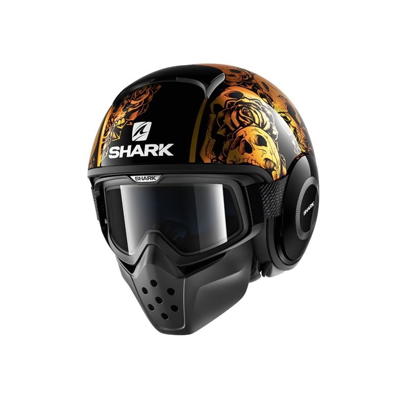 Offener Helm SHARK DRAK Sanctus schwarz-orange