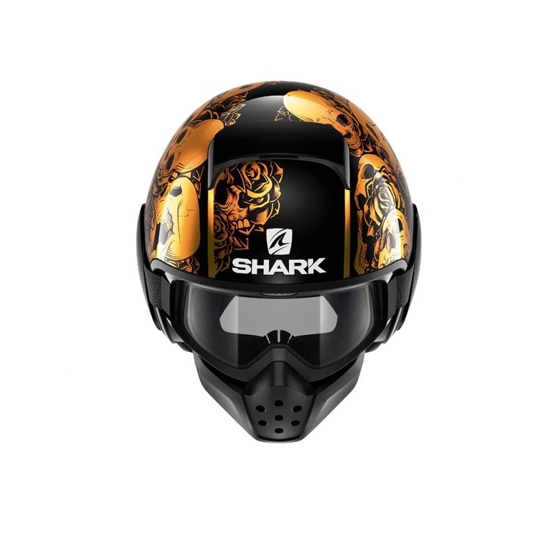 Offener Helm SHARK DRAK Sanctus schwarz-orange