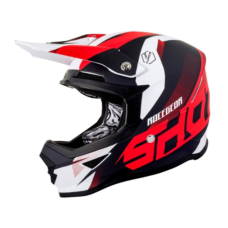 Motocross Helm Shot Ultimate schwarz-weiß-rot