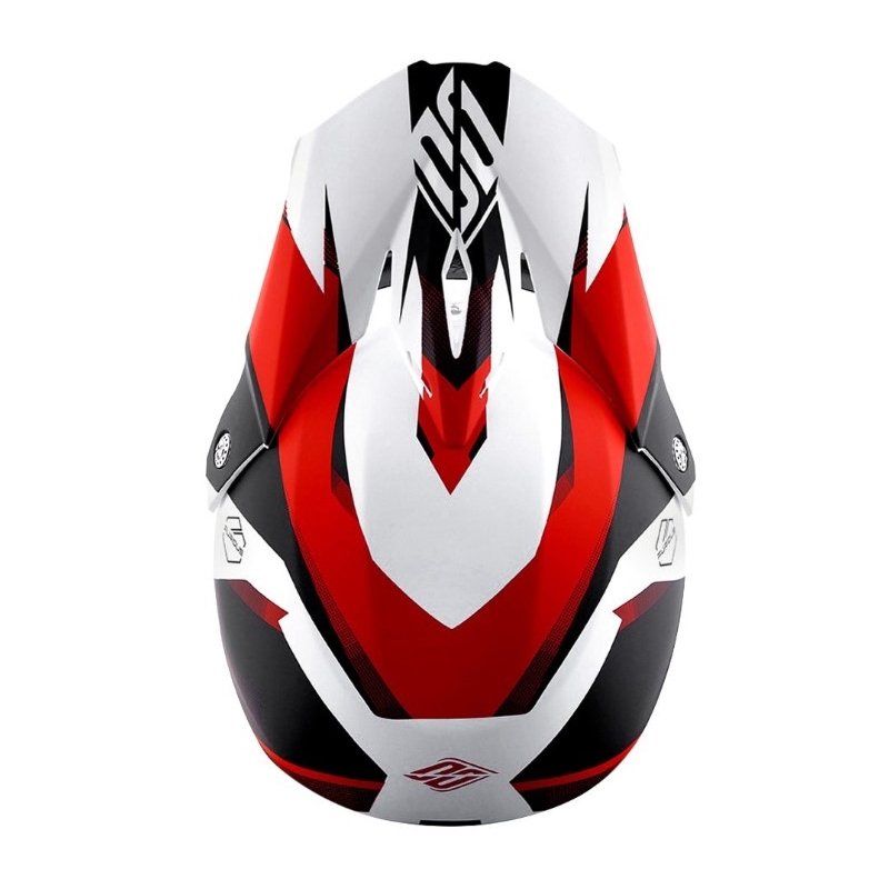 Motocross Helm Shot Ultimate schwarz-weiß-rot