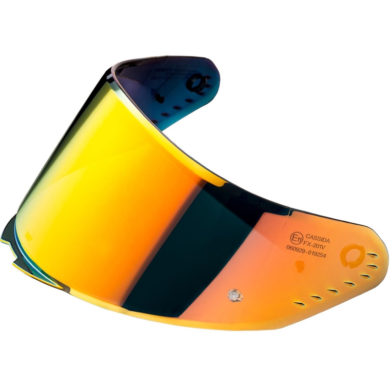 Visier für Cassida AERO Helme mit Vorbereitung für Pinlock REVO Spiegelorange