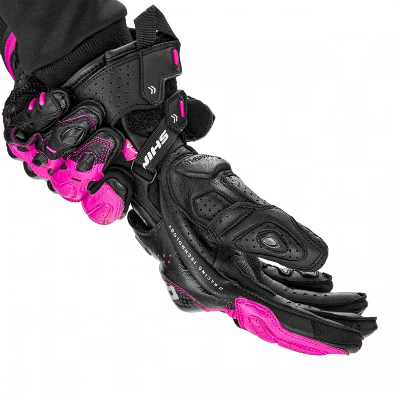 Damen-Motorradhandschuhe Shima RS-3 pink