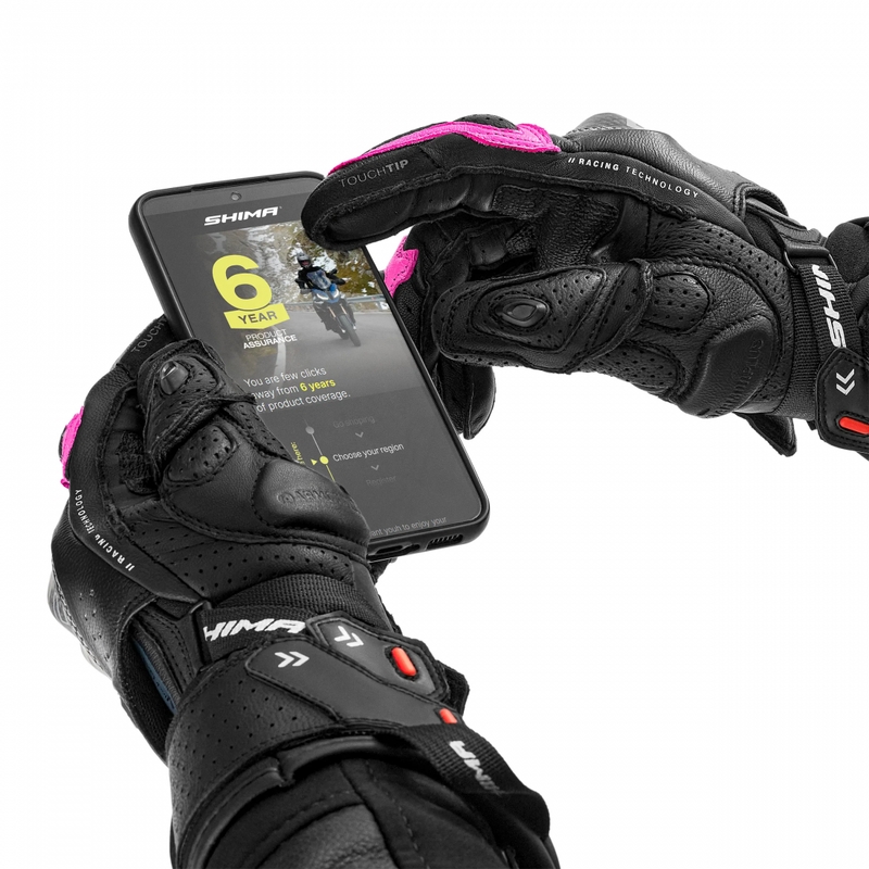 Damen-Motorradhandschuhe Shima RS-3 pink